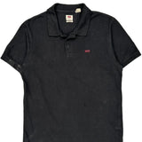 Levis Polo Shirt - Medium Black Cotton