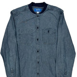 Adidas Denim Shirt - Small Blue Denim