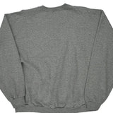 Vintage 90S Blank Jerzees Sweatshirt - XL Grey Polyester Blend