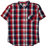 Levis Checked Short Sleeve Shirt - 2XL Blue Cotton