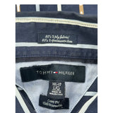 Tommy Hilfiger Striped Shirt - Large Brown Cotton