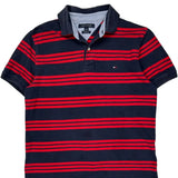 Tommy Hilfiger Slim Fit Polo Shirt - Large Navy Cotton Blend