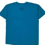 Harley Davidson Graphic T-Shirt - Large Blue Cotton