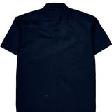Walker Logo Dickies Short Sleeve Shirt - Small Navy Polyester Blend