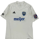 Adidas Football Shirt - Medium White Polyester