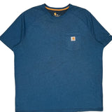 Carhartt T-Shirt - 2XL Blue Cotton