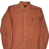 Ralph Lauren Checked Shirt - Small Orange Cotton