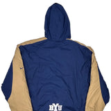 Vintage Brigham Young University Nike College Windbreaker - Large Beige Polyester