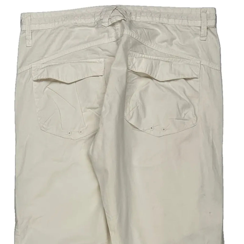 Armani Exchange Cargo Cargo Trousers - 34W 31L Cream Cotton