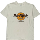 Hard Rock Cafe Single Stitch T-Shirt - Large White Cotton