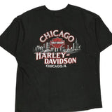 Chicago Harley Davidson T-Shirt - XL Black Cotton