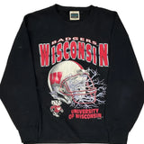 University Of Wisconsin Decotex Graphic Sweatshirt - XL Black Cotton Blend