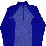 Fila 1/4 Zip - Large Blue Polyester