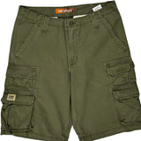 Lee Cargo Shorts - 34W 10L Green Cotton