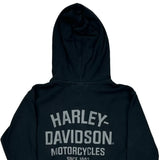 Age 4-5 Harley Davidson Graphic Hoodie - Small Black Cotton Blend