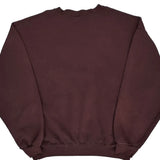 90S Blank Russell Athletic Sweatshirt - 2XL Burgundy Cotton Blend