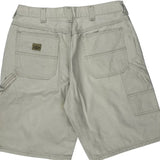 Lee Double Knee Carpenter Shorts - 32W 10L Beige Cotton