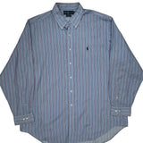Ralph Lauren Striped Shirt - XL Blue Cotton