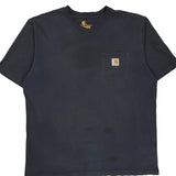 Carhartt T-Shirt - Large Navy Cotton