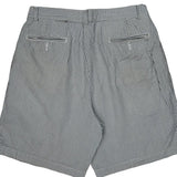 Polo By Ralph Lauren Striped Chino Shorts - 32W 8L Blue Cotton