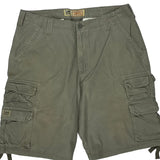 Lee Cargo Shorts - 34W 11L Grey Cotton