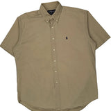 Vintage Ralph Lauren Short Sleeve Shirt - Large Khaki Cotton