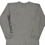 Vintage Nike Graphic Long Sleeve T-Shirt - XL Grey Cotton