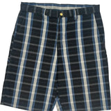 Dickies Checked Shorts - 35W 13L Blue Cotton