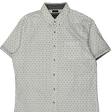 Lee Polka Dot Short Sleeve Shirt - Large White Cotton