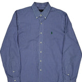 Ralph Lauren Checked Shirt - Large Blue Cotton