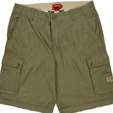 Chaps Denim Cargo Shorts - 34W 10L Green Cotton