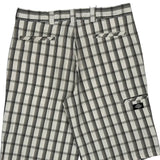 American Eagle Checked Shorts - 36W 10L White Cotton Blend