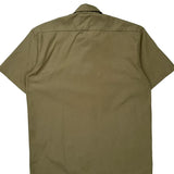 Dickies Short Sleeve Shirt - Large Khaki Polyester Blend