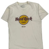 Hard Rock Cafe Graphic T-Shirt - Medium Cream Cotton