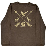 Age 10-12 Carhartt Graphic Long Sleeve T-Shirt - Medium Brown Cotton
