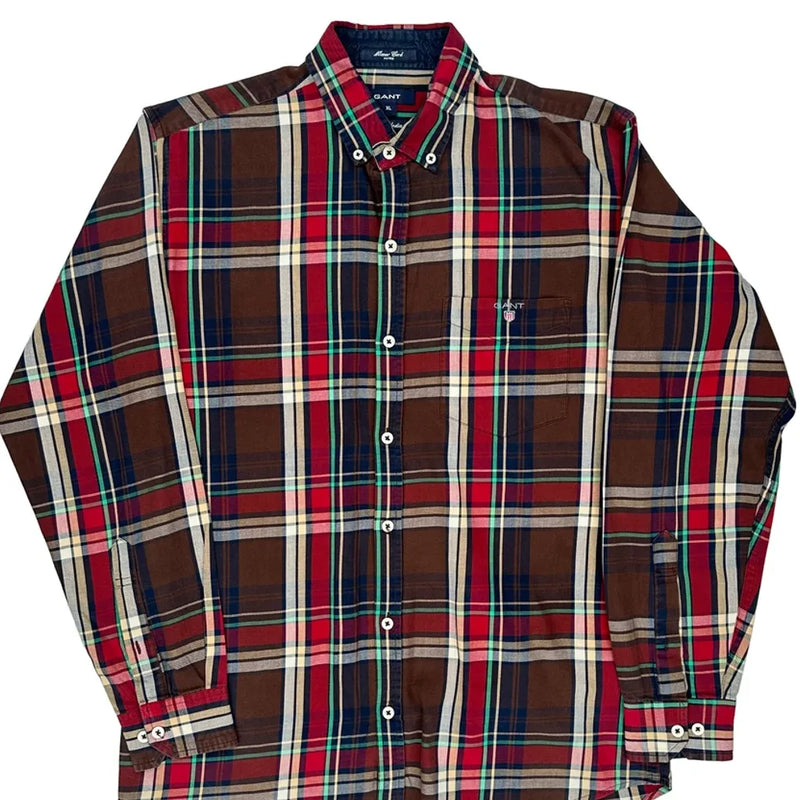 Gant Checked Flannel Shirt - XL Multicoloured Cotton