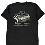 Ohio Motorcycle Group Harley Davidson Graphic T-Shirt - Large Gray Cotton