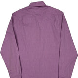 Tommy Hilfiger Slim Fit Shirt - Large Purple Cotton
