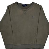 Polo By Ralph Lauren Sweatshirt - Large Gray Cotton Blend