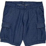 Champion Slim Fit Cargo Shorts - 36W 10L Blue Cotton