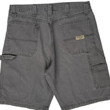 Wrangler Double Knee Carpenter Shorts - 34W 11L Grey Cotton