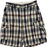 Unbranded Checked Cargo Shorts - 34W 11L Multicoloured Cotton