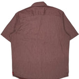 Wrangler Short Sleeve Shirt - 2XL Brown Cotton