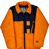 Helly Hansen Spellout Puffer - Small Navy Down And Feather