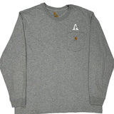 Carhartt Long Sleeve T-Shirt - XL Grey Cotton