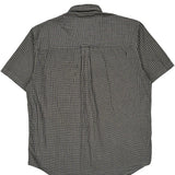 Chaps Ralph Lauren Checked Short Sleeve Shirt - Medium Blue Cotton Blend