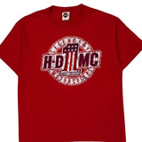 Legendary Motorcycles Harley Davidson Graphic T-Shirt - Large Red Cotton