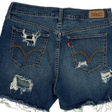 Levis Denim Shorts - 31W UK 12 Blue Denim