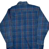 Dickies Checked Flannel Shirt - Large Blue Cotton