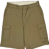 Dickies Cargo Shorts - 37W 13L Khaki Cotton